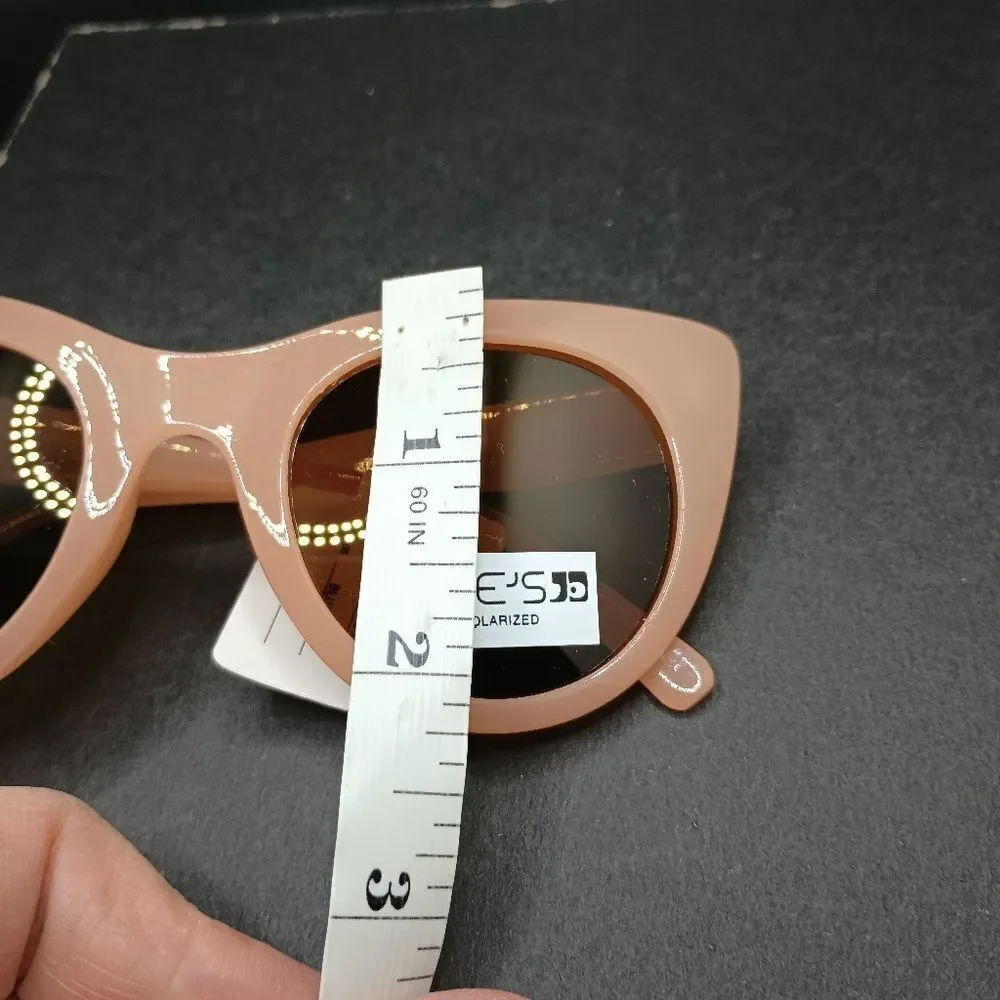 Rose Colored Lenses cat eye polarized sunglasses with case